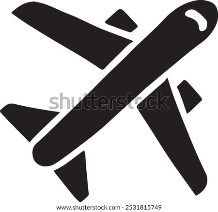 Airplane Icon Vector Silhouette , Airplane Vector Silhouette , Airplane Line Art Illustration Drawing