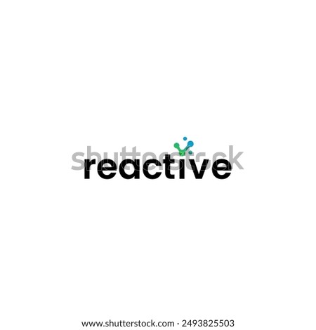 reactive letter  molecule atom biotechnology logo design  