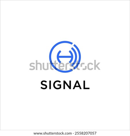 initial  H signal wifi vector, wireless design internet broadcast logo vector