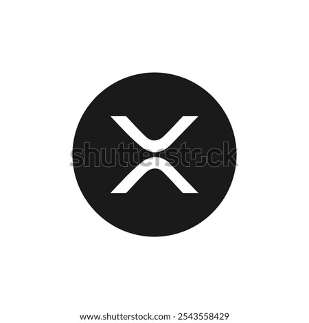 XRP coin flat design icon logo