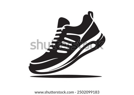 Men's shoe black silhouette Vector Image