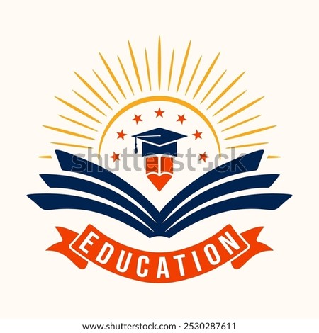 Education Logo for Universities, Elementary Schools, Junior High Schools and High Schools.