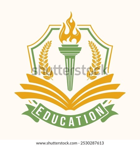 Education Logo for Universities, Elementary Schools, Junior High Schools and High Schools.