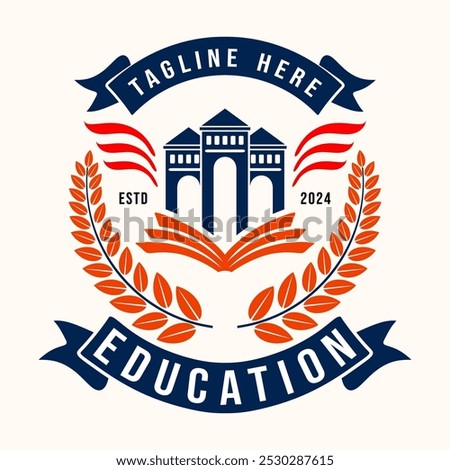 Education Logo for Universities, Elementary Schools, Junior High Schools and High Schools.