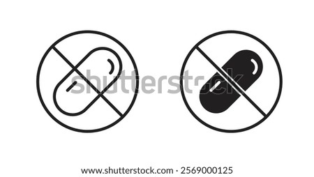 No drugs sign vector set vector graphics designs