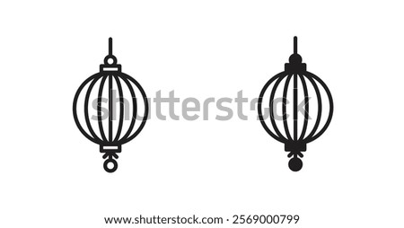 Lantern icon set vector graphics designs