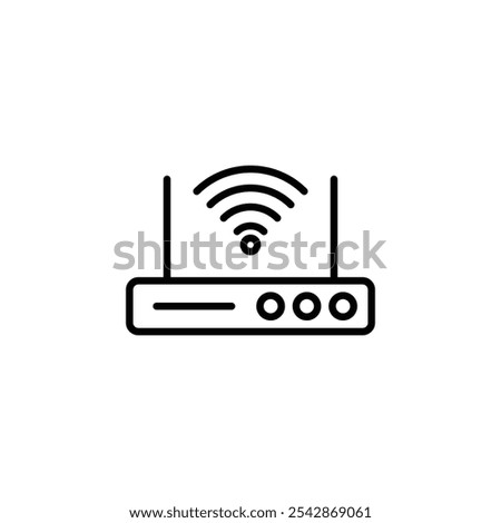 Wifi modem icon. filled and line stroke icons