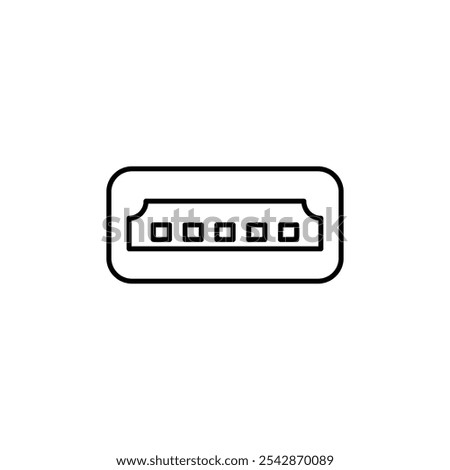 HDMI icon. filled and line stroke icons