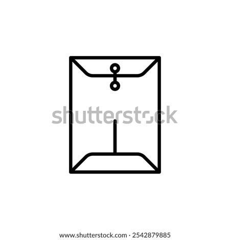 Document envelope icon. filled and line stroke icons