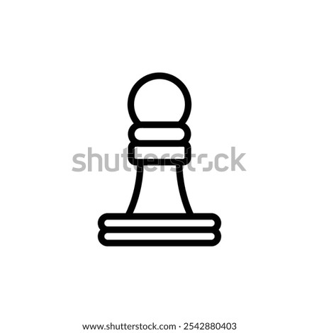 Chess pawn icon. filled and line stroke icons