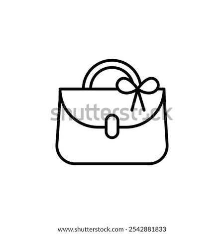 Handbag icon. filled and line stroke icons