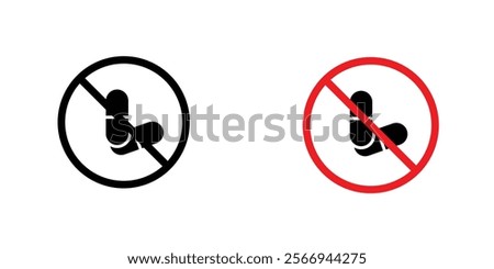 No drugs signs. vector signs set