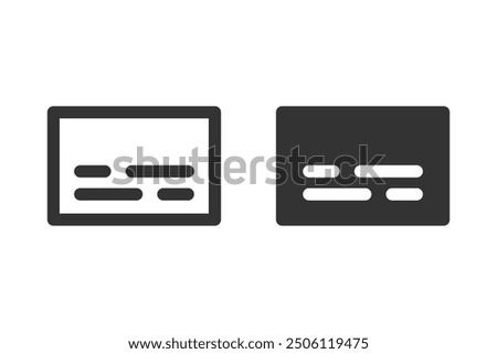 Graphic pictogram subtitles illustration in outlined and filled variations. Vector icons in flat style