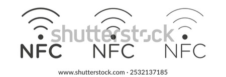 NFC icon in fill and three stroke sizes