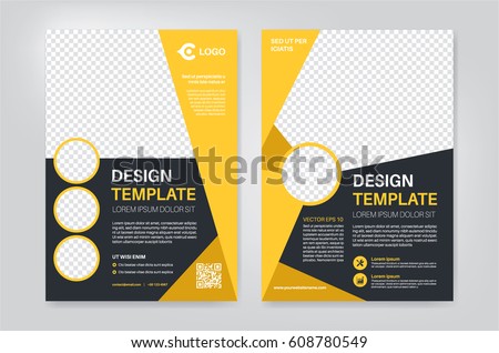 modern yellow geometric flyer poster design template download free