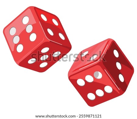 A ludo dice isolated on white background