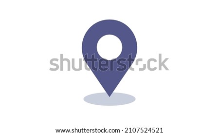 GPS sign. Current location icon, point where you are, navigation. Vector illustration isolated on white background.