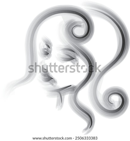 Mysterious girl face, shadow girl face, sad girl face, lonely girl, adobe illustrator, vector art, printable, can be used anywhere.. eps