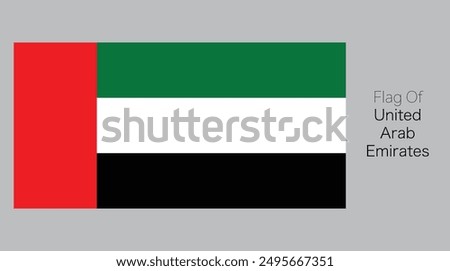 Flag of United Arab Emirates | Vector Illustration | National Flag of United Arab Emirates