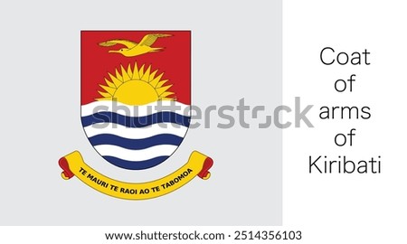 Coat of arms of Kiribat Vector Illustration