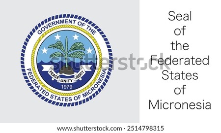 Seal of the Federated States of Micronesia Vector Illustration
