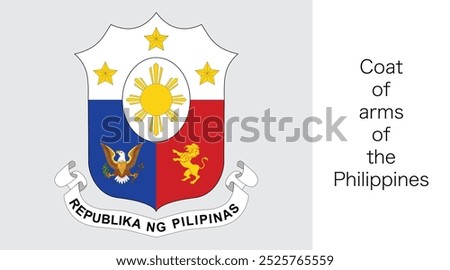 Coat of arms of the Philippines | Vector illustration