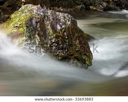 Rock in river