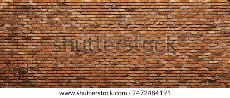 Similar – Image, Stock Photo Red brick facade with downpipe, door and ladder