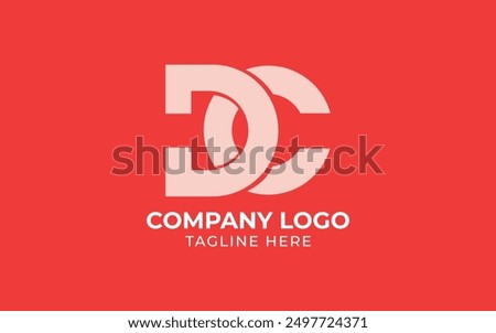 dc logo design vector, Minimalist line art Letter Dc logo. icon incorporate with letter D and C in creative way