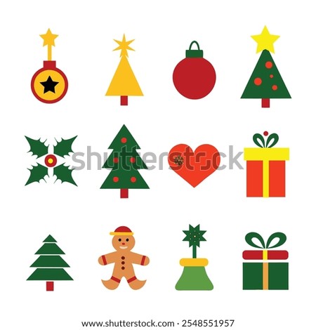 Editable Typography Merry Christmas Elements design vector for web store, print, adds Mobile apps 