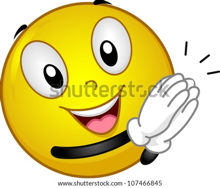 Illustration Featuring A Clapping Smiley - 107466845 : Shutterstock