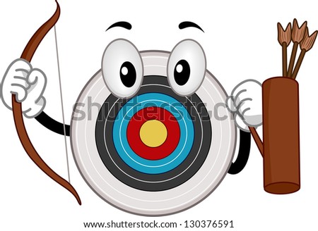 Illustration Of An Archery Board Mascot - 130376591 : Shutterstock