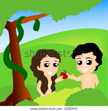 Adam And Eve - Vector - 6280945 : Shutterstock