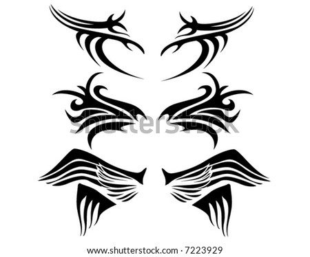 Line Art Vector Wings Series - 7223929 : Shutterstock