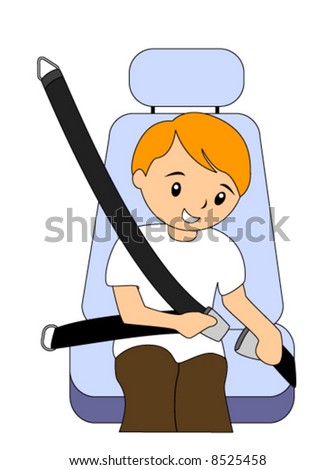 Boy And Seatbelt - Vector - 8525458 : Shutterstock