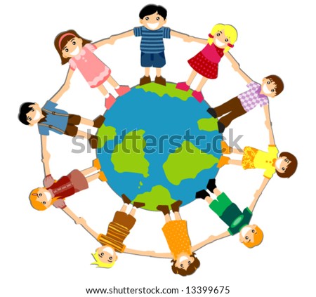 Children Around The Globe - Vector - 13399675 : Shutterstock