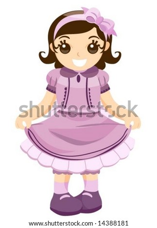 Cute Girl - Vector - 14388181 : Shutterstock
