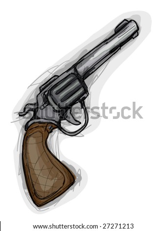 Gun Doodle - Vector - 27271213 : Shutterstock