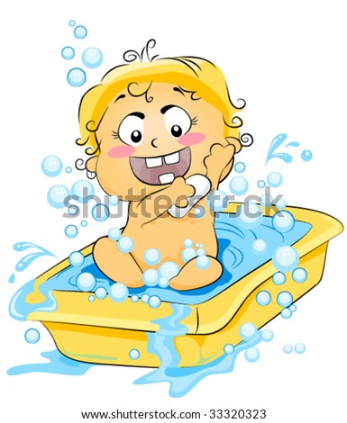Baby Bath - Vector - 33320323 : Shutterstock