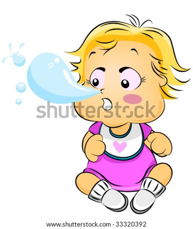 Baby With Runny Nose - Vector - 33320392 : Shutterstock