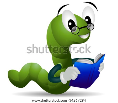 Bookworm - Vector - 34267294 : Shutterstock