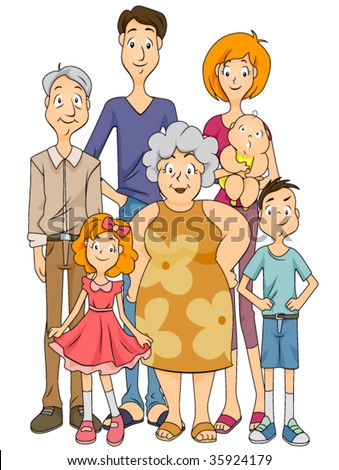 Extended Family - Vector - 35924179 : Shutterstock