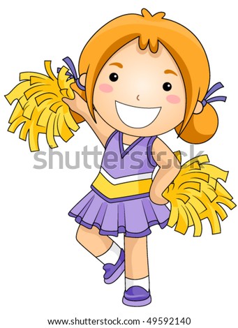 Girl Cheerleader - Vector - 49592140 : Shutterstock