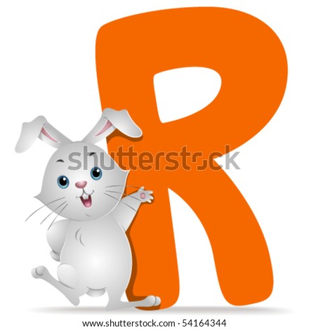 R For Rabbit - Vector - 54164344 : Shutterstock