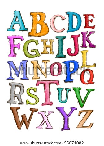 Sketch Alphabet - Vector - 55071082 : Shutterstock