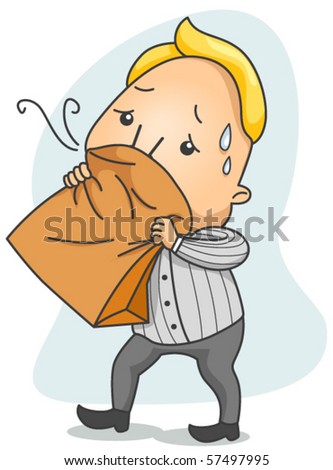 Man Breathing In Paper Bag - Vector - 57497995 : Shutterstock