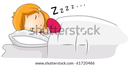 A Young Girl Soundly Sleeping - Vector - 61720486 : Shutterstock