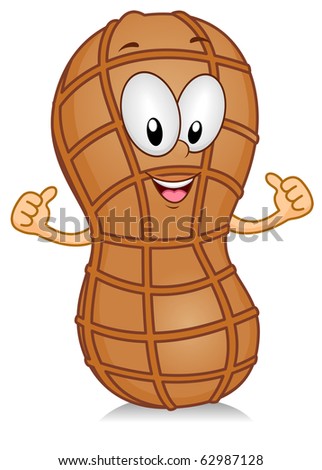 Illustration Of A Peanut Character Pointing To Himself - 62987128 ...