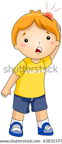 Illustration Of A Kid With A Bump On His Head - 63835597 : Shutterstock