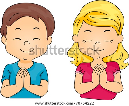 Illustration Of Kids Praying - 78754222 : Shutterstock